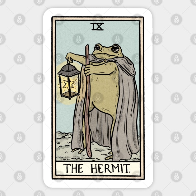 The Hermit Toad Tarot Sticker by Jewelia